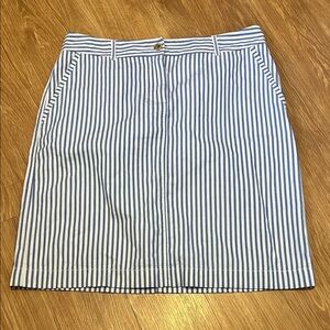 Talbots Blue and White Striped Pencil Skirt lined size 10 like new